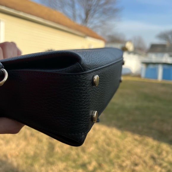 Gucci Dollar Calfskin Interlocking G Top Handle Shoulder Bag Black - Picture 11 of 15